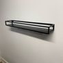 Black metal shelves Image 3