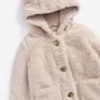 Cosy Pink girls coat with ears on hood size 5-6 Image 4