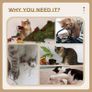 81cm Cat Scratching Barrel, with Two Cat Houses for Indoor Cats, Grey Image 6