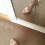 Schuh Champagne Satin Sandals with Bow Image 4
