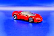 Hot Wheels Ferrari SF90 Stradale with custom wheels.