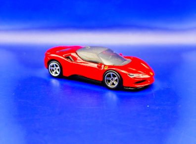 Hot Wheels Ferrari SF90 Stradale with custom wheels.