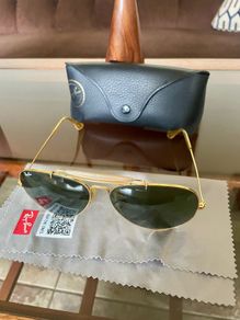 Vintage Ray Ban Bausch and Lomb Mens Gold Aviator Outdoorsman Sunglasses