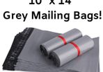 100 10x14'' Grey Mailing Post Mail Postage Bags Poly Postal Self Seal