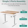 Electric Height Adjustable Standing Desk, 60x100cm Ergonomic Home Office Table Image 2
