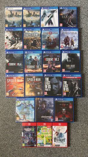 Collection of PlayStation and Nintendo Switch Games
