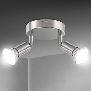 LED Ceiling Light Rotatable,4 Way Round Plate LED Ceiling Spot Lights, 110mm (Including 4x4W GU10 LED Light Bulbs, 450LM, Cool White) LED Ceiling Lamp for Kitchen, Living Room