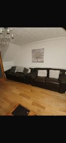 Leather sofa set - 3 seater, 2 seater and armchair