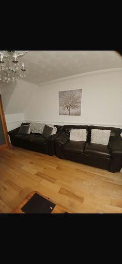 Leather sofa set - 3 seater, 2 seater and armchair