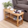 Bamboo Shoe Rack Bench 3 Tier Entryway Seat Shoe Organizer Storage Shelf Image 7