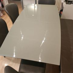 kitchen table with chairs and bench