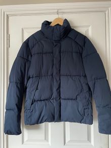 Selected Homme Navy Puffer Jacket - Size L - Excellent Condition
