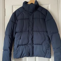 Selected Homme Navy Puffer Jacket - Size L - Excellent Condition