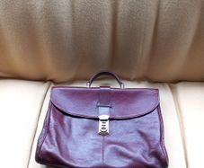 Holden Brown Leather Briefcase Suede Lined