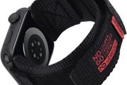 Nereides Compatible with Apple Watch Straps Series 11 10 9 8 7 6 5 4 SE 3/2/1 Ultra 3/2/1, Nylon Sport Replacement Band for iWatch Strap 46mm 45mm 44mm 49mm (L, Black)