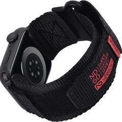 Nereides Compatible with Apple Watch Straps Series 11 10 9 8 7 6 5 4 SE 3/2/1 Ultra 3/2/1, Nylon Sport Replacement Band for iWatch Strap 46mm 45mm 44mm 49mm (L, Black)