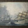 Framed Vintage Maritime Nautical Painting Print - Ships in Rough Seas (34 x 29 cm) Image 2
