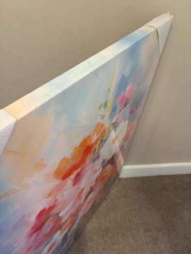 Large floral canvas print
