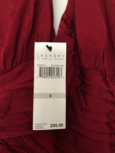 Maxi Dress Maroon size 8 - RRPP E295 Laundry by Shelly Segal