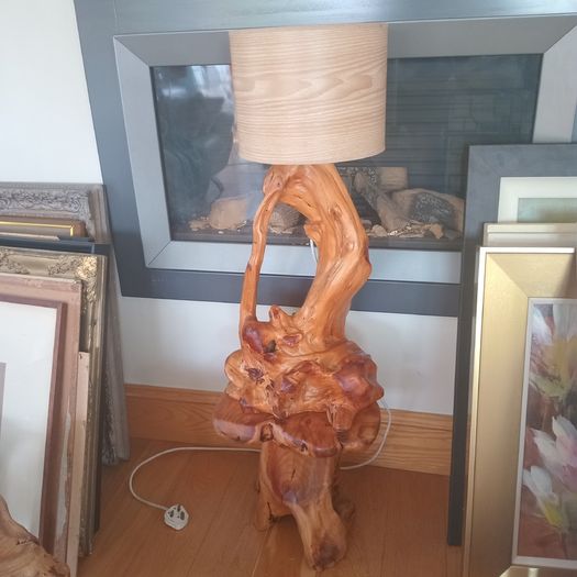 Tree Root Table Lamp on Stand