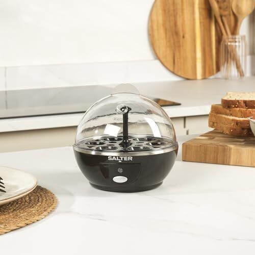 Electric Multi Egg Cooker - 6 Egg Capacity Boiler, Great For Soft Dippy, Hard & Poached Eggs, Includes Measuring Cup, Removable Egg Rack and 2 Poaching Trays, Easy Clean, Compact, 430W