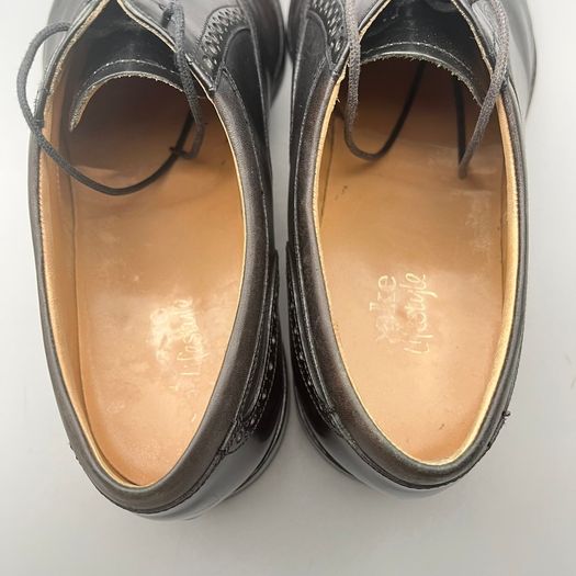 Loake Black Leather Woodstock Brogue Mens Shoes Size UK 7.5 G - Wide Fit