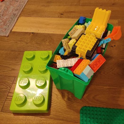 5kg Huge LEGO Duplo Bulk Lot with 2 Storage Boxes & Large Baseplate