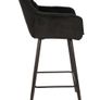 Capri Bottle Green Velvet Arm Stool Luxe Loft Kitchen Bar Chair Image 6