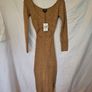 Bardot Brown Knit Cutout Midi Dress Image 3