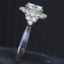 Vintage 9ct White Gold Cluster Ring  Size 51.5 Image 4