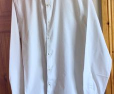 Mens Next Smart Plain White long sleeve Slim fit Shirt 17" Collar Includes Postage