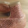 Stunning New Girls Monsoon Pink Glitter Bow Shoes Image 10