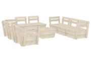 9 Piece Garden Pallet Lounge Set Impregnated Spruce Wood