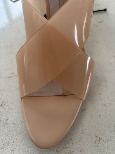 Zara nude Perspex heels bnwt