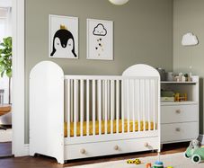 IKEA GONATT Cot with drawer, white 70x140 cm
