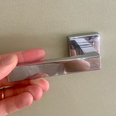 11 Pairs of Solid Brass Internal Door Handles chrome/brass