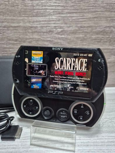 Modded Sony PSP Go 16GB Handheld System - Black -Poor Cosmetic Condition