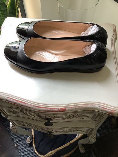 Bally leather ballet pumps, as new, UK 6