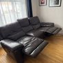 Leather recliner sofa and matching armchair Image 4