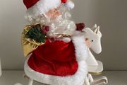 Santa on Rocking horse musical decoration