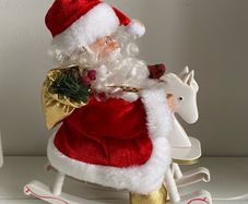 Santa on Rocking horse musical decoration