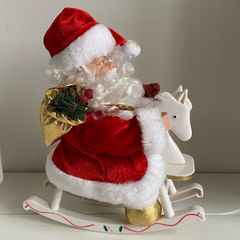 Santa on Rocking horse musical decoration