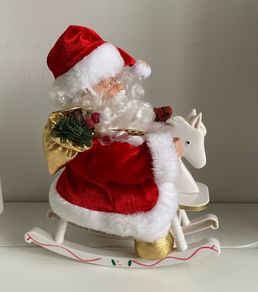 Santa on Rocking horse musical decoration