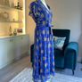 Ladies Blue Short Sleeve Floral Dress from Monsoon Image 9