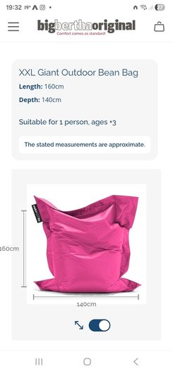 Big Bertha XXL beanbag Hotpink