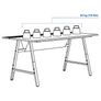 Office/Gaming desk, black, 160x80 cm Image 3