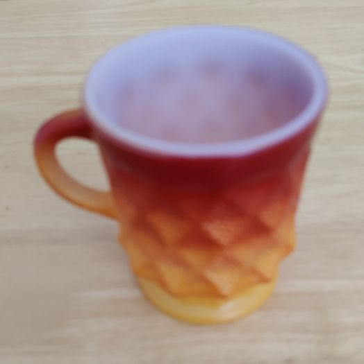 Fire King Kimberly Orange Dimple Vintage Mug Coffee Cup 1970's Prop  Anchor Hocking