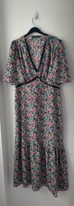 Black floral maxi dress size 12 New without tags