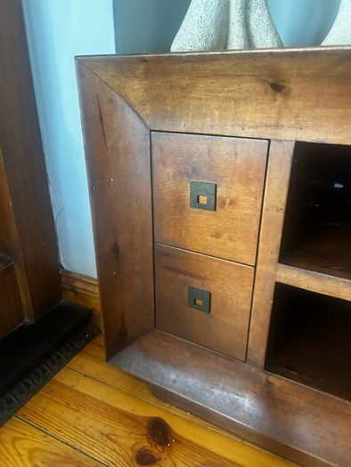 Solid wood console