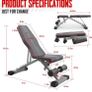 Commercial Weight Bench, 660LBS Adjustable/Foldable Strength Training Bench, Utility Incline/Decline Bench for Full Body Workout with Fast Folding (FREE POSTAGE) Image 3